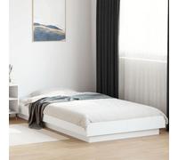 Walplus Bed Frame With Led Lights Without Mattress White 100X200Cm