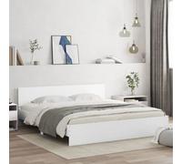 Walplus Bed Frame With Led Without Mattress White 180X200 Cm Super King