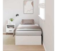 Walplus Bed Frame With Storage White 100 X 200 Cm Engineered Wood