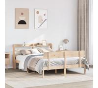 Walplus Bed Frame Without Mattress 120X200 Cm Solid Wood Pine