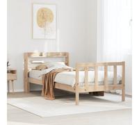 Walplus Bed Frame Without Mattress 90X200 Cm Solid Wood Pine