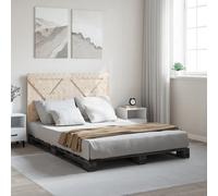 Walplus Bed Frame Without Mattress Grey 140X200 Cm Solid Wood Pine