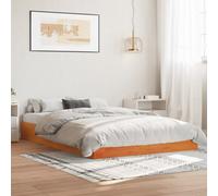 Walplus Bed Frame Without Mattress Wax Brown 160X200 Cm Solid Wood Pine