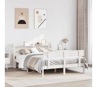 Walplus Bed Frame Without Mattress White 120X200 Cm Solid Wood Pine