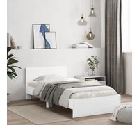 Walplus Bed Frame Without Mattress With Headboard White 100X200 Cm
