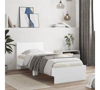 Walplus Bed Frame Without Mattress With Headboard White 90X200 Cm