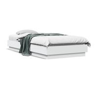 Walplus Bed Frame Without Mattress With Led Lights White 100X200 Cm
