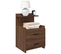 Walplus Bedside Cabinets 2 Pcs With 2 Drawers Brown Oak 40X36.5X62 Cm