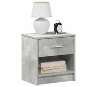 Walplus Bedside Cabinets 2 Pcs With Drawer Concrete Grey 39X28X41 Cm