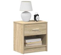 Walplus Bedside Cabinets 2 Pcs With Drawer Sonoma Oak 39X28X41 Cm