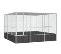 Walplus Bird Cage Anthracite 302.5X324.5X211.5 Cm Galvanised Steel