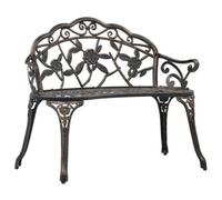 Walplus Bistro Bench 100Cm Bronze Cast Aluminium