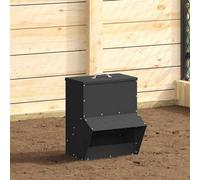 Walplus Black Chicken Feeder 35 X 30.5 X 43.5 Cm Cold-Rolled Steel, 4Kg Capacity, 1 X Chicken Feeder
