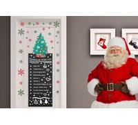 WALPLUS 45x200x0.02cm Christmas Decorations Wall Stickers Merry Christmas Decoration Set Blackboard + Colourful Snowflakes + Christmas Tree Stickers Mural Art Removable Self-Adhesive Decal Vinyl Décor