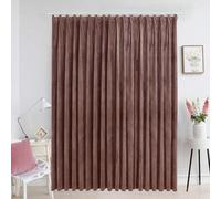 Walplus Blackout Curtain With Hooks Velvet Antique Pink 290X245 Cm