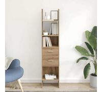 Walplus Book Cabinet Artisan Oak 40 X 35 X 180 Cm Engineered Wood