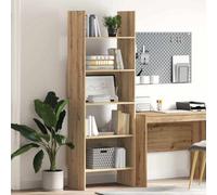 Walplus Book Cabinet Artisan Oak 60 X 35 X 180 Cm Engineered Wood
