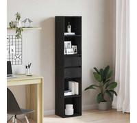 Walplus Book Cabinet Black Oak 36 X 30 X 171 Cm Engineered Wood