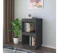Walplus Book Cabinet Grey 40X35X71 Cm Solid Pinewood