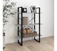 Walplus Book Cabinet Grey Sonoma 80X30X105 Cm Engineered Wood