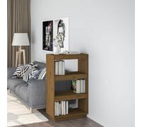 Walplus Book Cabinet Room Divider Honey Brown 60X35X103 Cm Solid Wood Pine