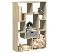 Walplus Bookcase Sonoma Oak 63X20X90 Cm Engineered Wood