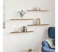 Walplus Bookshelf Boards 4 Pcs Artisan Oak 60X10X1.5 Cm Engineered Wood