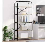 Walplus Bookshelf Sonoma Oak 80 X 30 X 183 Cm Engineered Wood