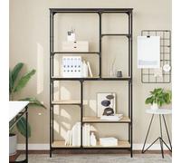Walplus Bookshelf Sonoma Oak 99X35.5X176 Cm Engineered Wood And Steel