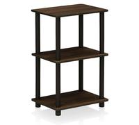 Walplus Furinno Turn-N-Tube 2 Space Shelf, Walnut/brown