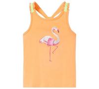 Walplus Bright Orange Kids Tank Top Size 104 3 To 4 Years Glitter Flamingo