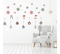 Walplus Bubble Christmas Friends And Colorful Snowflakes Window Stickers, Wall Art, Diy