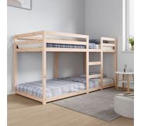 Walplus Bunk Bed Without Mattress 90X200 Cm Solid Wood Pine