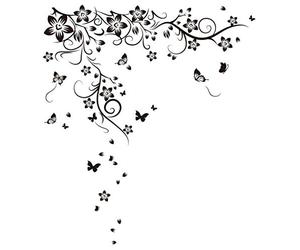 WALPLUS Butterfly Vine Wall Stickers for Kids Rooms - Nursery Decor, Removable & Repositionable Art Decals