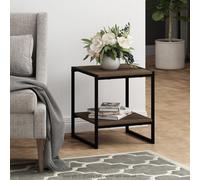 Walplus Camnus Contemporary End Table For Living Rooms, French Oak Grey Finish
