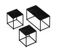 Walplus Camnus Modern Living End Table With Clean Lines, French Oak Grey Finish