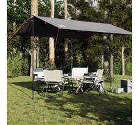 Walplus Camping Tarp Grey And Orange 360X294 Cm Waterproof