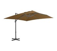Walplus Cantilever Garden Parasol With Aluminium Pole 300X300 Cm Taupe