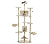 Walplus Cat Tree With Sisal Scratching Posts 203 Cm Beige And White