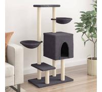 Walplus Cat Tree With Sisal Scratching Posts Dark Grey 117 Cm