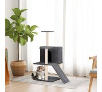 Walplus Cat Tree With Sisal Scratching Posts Dark Grey 82 Cm