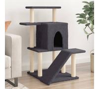 Walplus Cat Tree With Sisal Scratching Posts Dark Grey 97 Cm