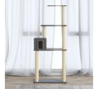 Walplus Cat Tree With Sisal Scratching Posts Light Grey 147 Cm
