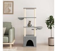 Walplus Cat Tree With Sisal Scratching Posts Light Grey 147 Cm