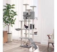 Walplus Cat Tree With Sisal Scratching Posts Light Grey 191 Cm