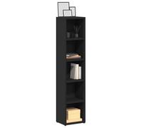 Walplus Cd Cabinets 2 Pcs Black 21X16X93.5 Cm Engineered Wood