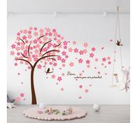 Walplus Cherry Blossom Tree Decal Decoration Home Wall Stickers Mural 310Cm X 180Cm Kids Sticker Pvc Brown,pink