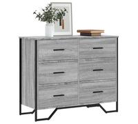 Walplus Chest Of Drawers Grey Sonoma 91X35.5X74.5 Cm Engineered Wood