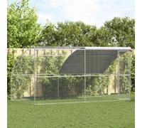 Walplus Chicken Cage Silver 400 X 200 X 198.5 Cm Galvanised Steel
