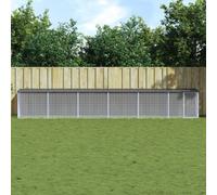 Walplus Chicken Cage With Roof Anthracite 603X98X90 Cm Galvanised Steel